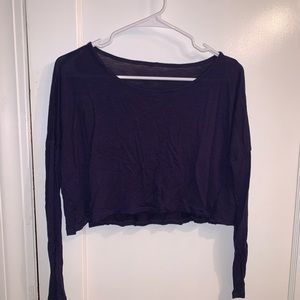 cropped long sleeve shirt